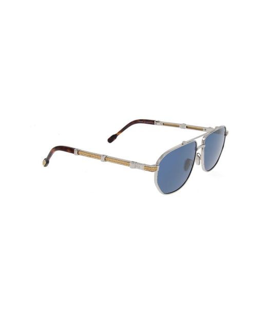 Fred Blue Logo Sunglasses for men