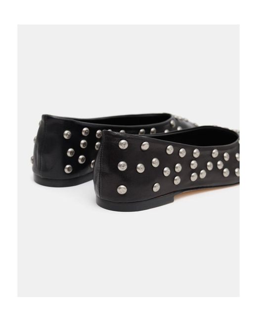 GIMAGUAS Black Bailarinastuds Studded Flats