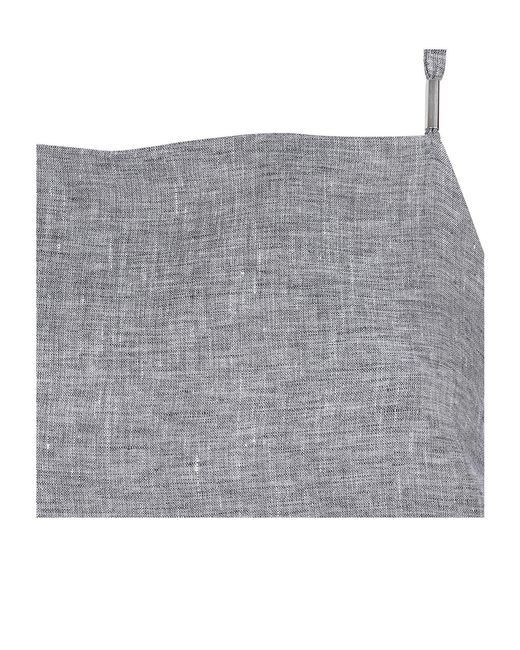 Peserico Gray Linen Camisole Top