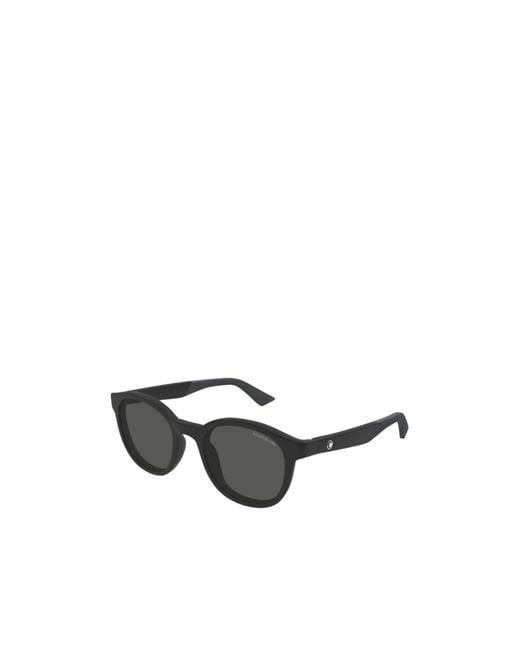 Montblanc White Eyewear Round Frame Sunglasses for men