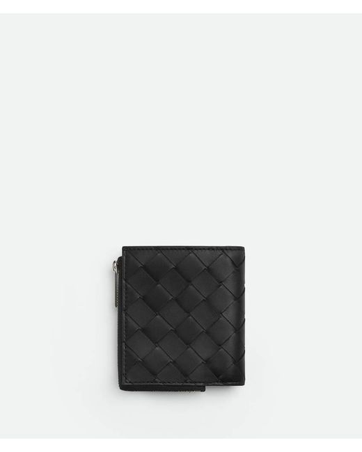 Bottega Veneta Black Zipped Fold-Over Wallet for men