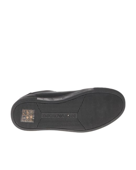 Emporio Armani Black Tie Low Upper Board Shoes for men