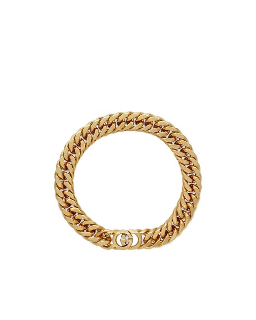 Gucci Metallic Interlocking Chain Necklace
