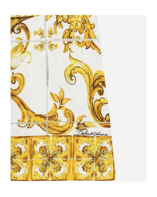 Dolce & Gabbana Metallic Majolica-Printed Sleeveless Mini Dress