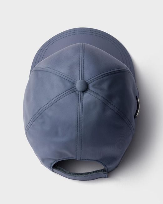 Prada Blue Logo Plaque Baseball Cap for men