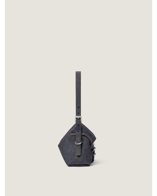Givenchy Black Mini Voyou Denim Shoulder Bag