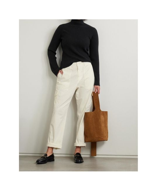 James Perse White Work Casual Pants