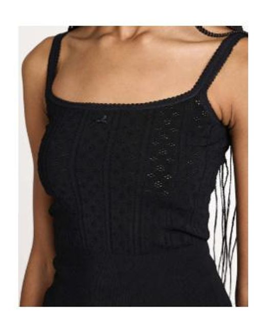 J.W. Anderson Black Jw Anderson Knitted Pointelle Cami Top