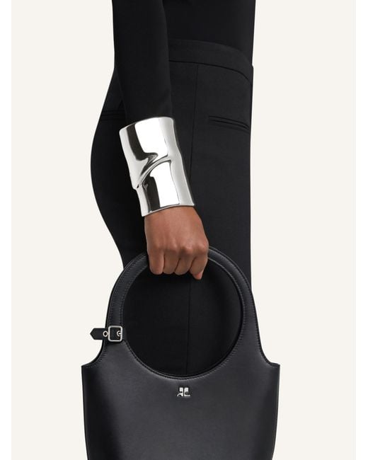 Courreges White Courrèges Melting-Effect Wide-Band Cuff Bracelet
