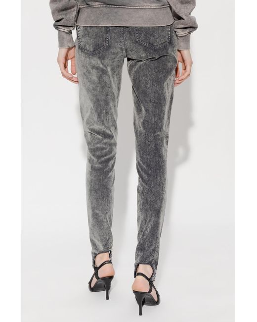 DIESEL Gray Slandy High Waist Skinny Jeans