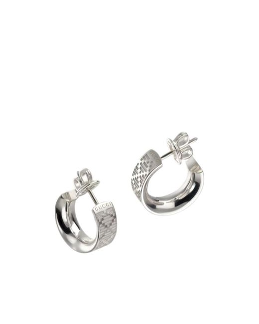 Gucci White Diamante Mini Earrings for men