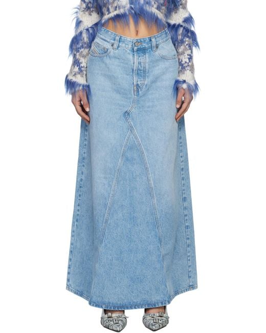 DIESEL Blue Denim Maxi Skirt