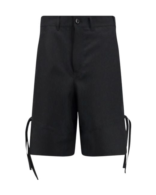 Comme des Garçons Black Comme Des Garçons Shirt Strap-Detailed Bermuda Shorts for men