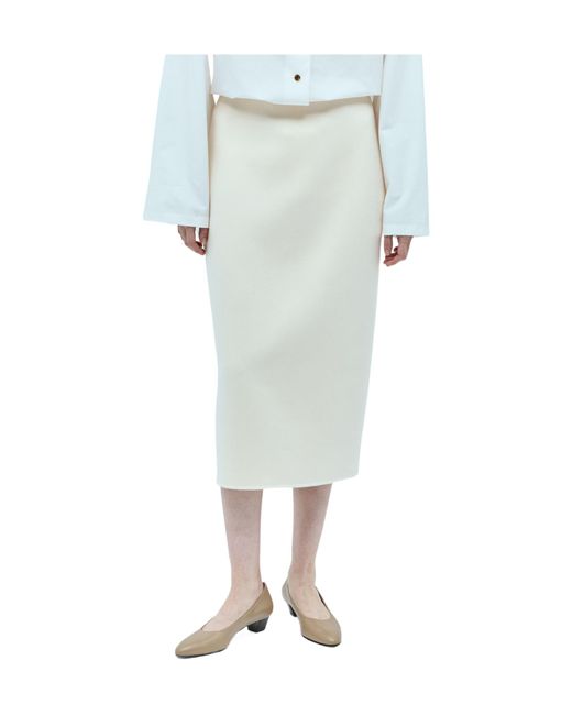 The Row Blue Bartellette Medium Length Skirt