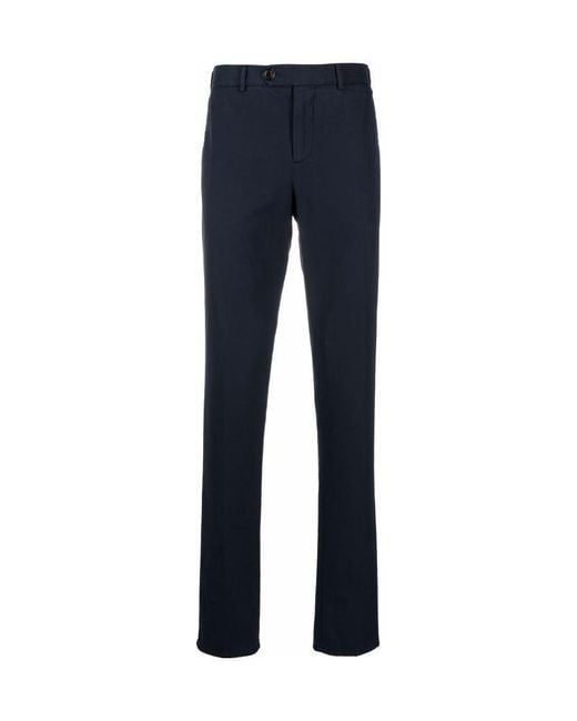 Brunello Cucinelli Blue Straight-Leg Chino Pants for men