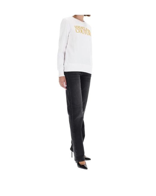 Versace Jeans White Couture Logo Sweater