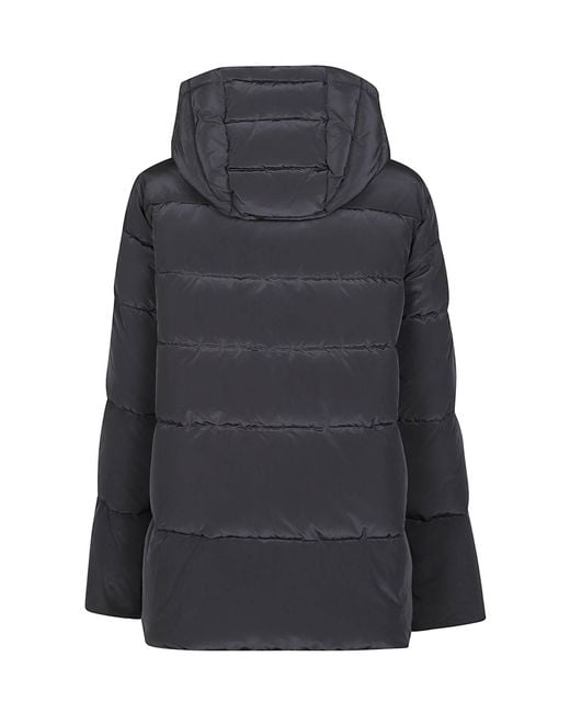 Pinko Black Quilted Hooded Jacket