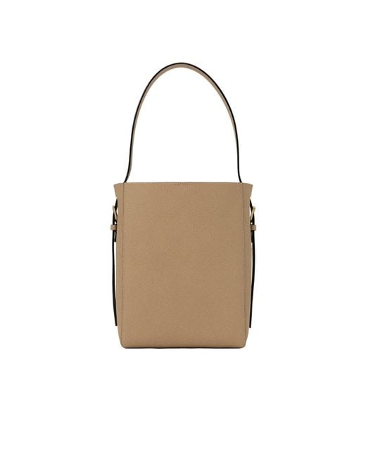 Valextra Natural Open Top Mini Bucket Bag