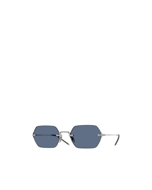 Oliver Peoples Blue Hexagonal-Frame Sunglasses for men