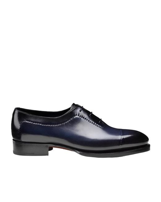 Santoni Blue Meraviglia Collection Oxford Shoe for men
