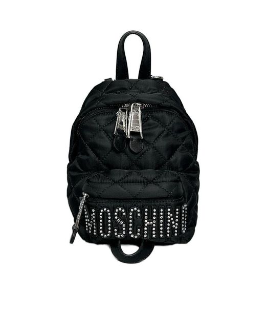 Moschino Black Letter Backpack
