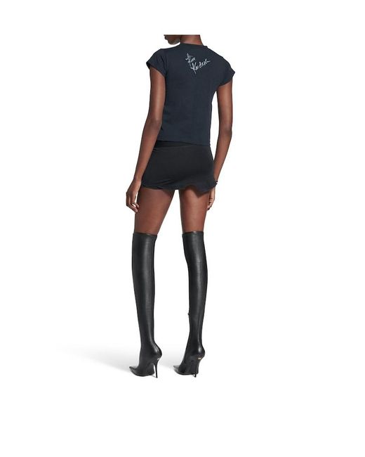 Balenciaga Black Cut-Off Brief Skirt