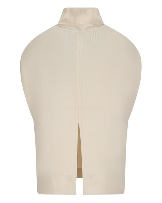 Totême White Totême Double Knitted Cape