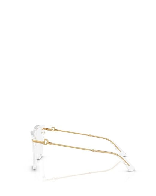 Dolce & Gabbana White Eyewear Square Frame Glasses