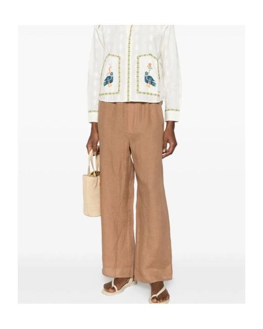Baserange Natural Elastic Waist Casual Pants