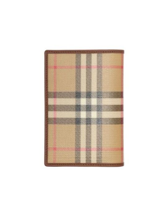Burberry Natural Check Folding Card Case for men