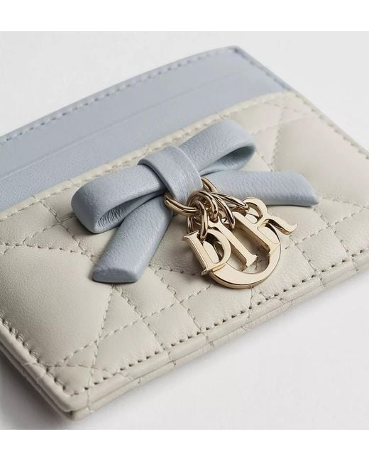 Dior White Qixi Lady Freesia Card Holder