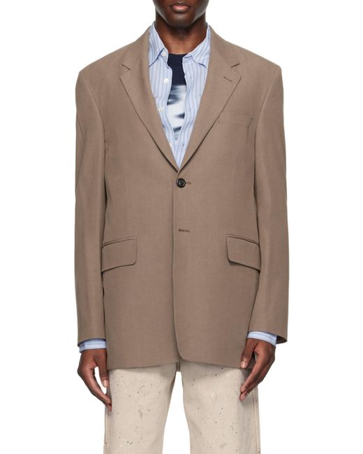 Our Legacy Brown Single-Breasted Blazer for men