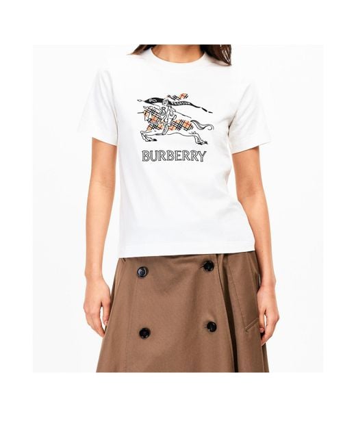 Burberry White Logo T-Shirt