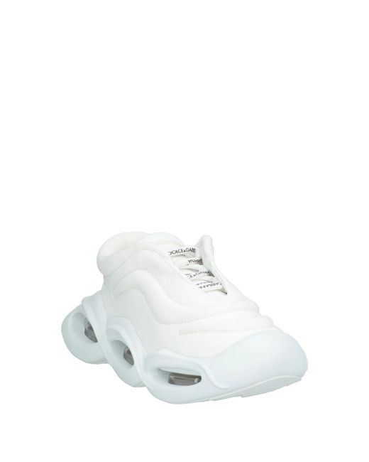 Dolce & Gabbana White Solid Color Sneakers