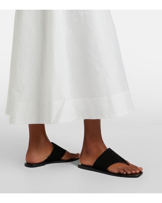 Rohe White Cotton-Blend Poplin Midi Dress