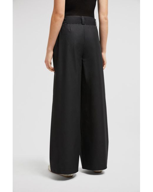 Moncler Black Belted Wide Leg Pants