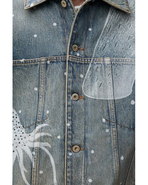 Loewe Blue Button-Up Denim Jacket for men