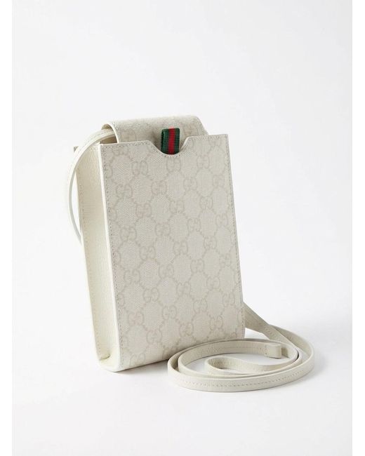 Gucci White Gg Card Case for men
