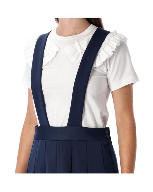 Comme des Garçons Blue Comme Des Garçons Girl Midi Suspender Skirt