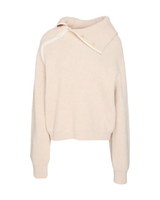 Jacquemus Natural Solid Color Jumpers