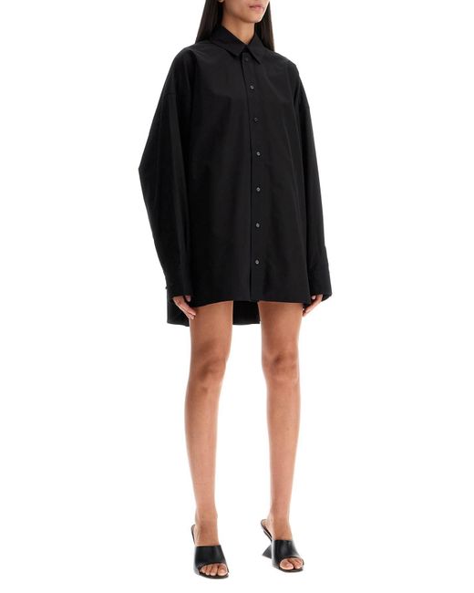 Wardrobe NYC Black Oversized Shirt Dress