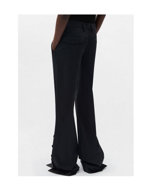 Ann Demeulemeester Black Enya Buttoned Bootcut Trousers