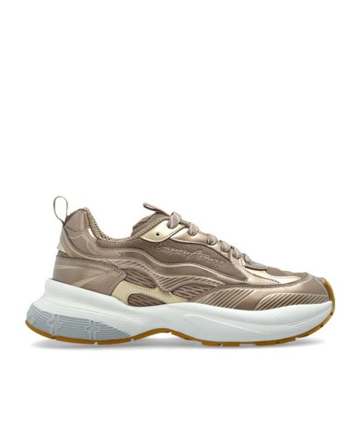 Emporio Armani Gray Logo Detailed Low-Top Sneakers