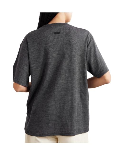 Ssstein Gray Ribbed Wool T-Shirt