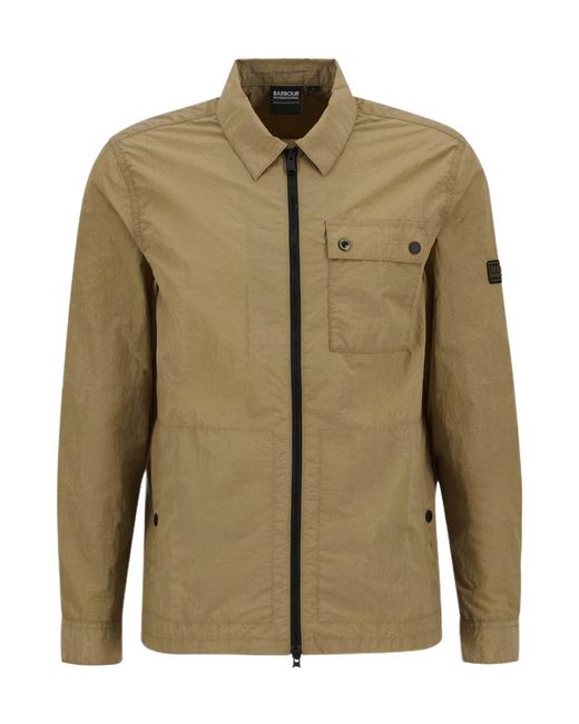 Barbour Green Inline Zip-Through Overshirt for men
