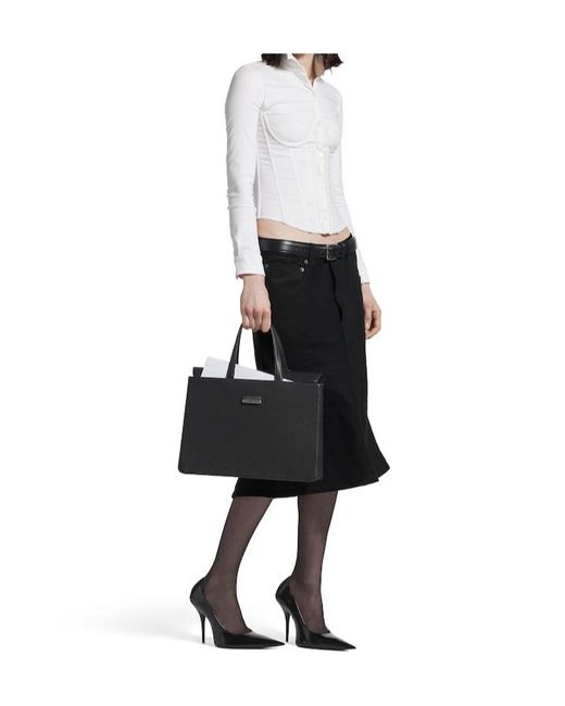 Balenciaga Black Godet Midi Skirt