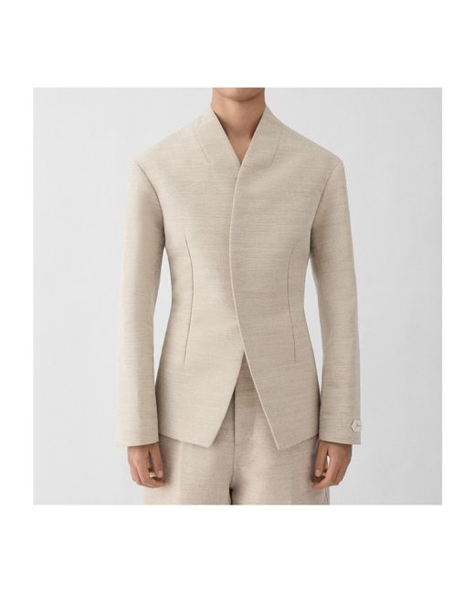Jacquemus Natural Bastide Straight Hem Wrap-Front Blazer for men