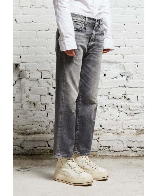 R13 Gray Distressed Boyfriend Jeans