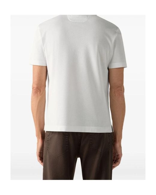 Zegna White Classic Short-Sleeve Polo Shirt for men