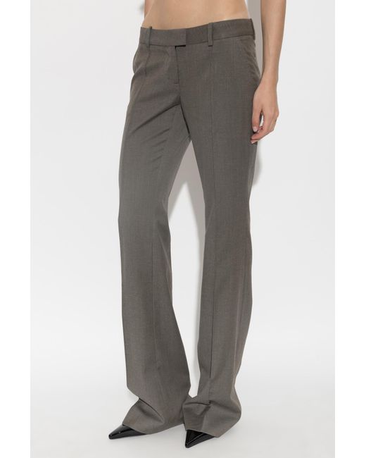 The Attico Gray Belt Loop Casual Pants